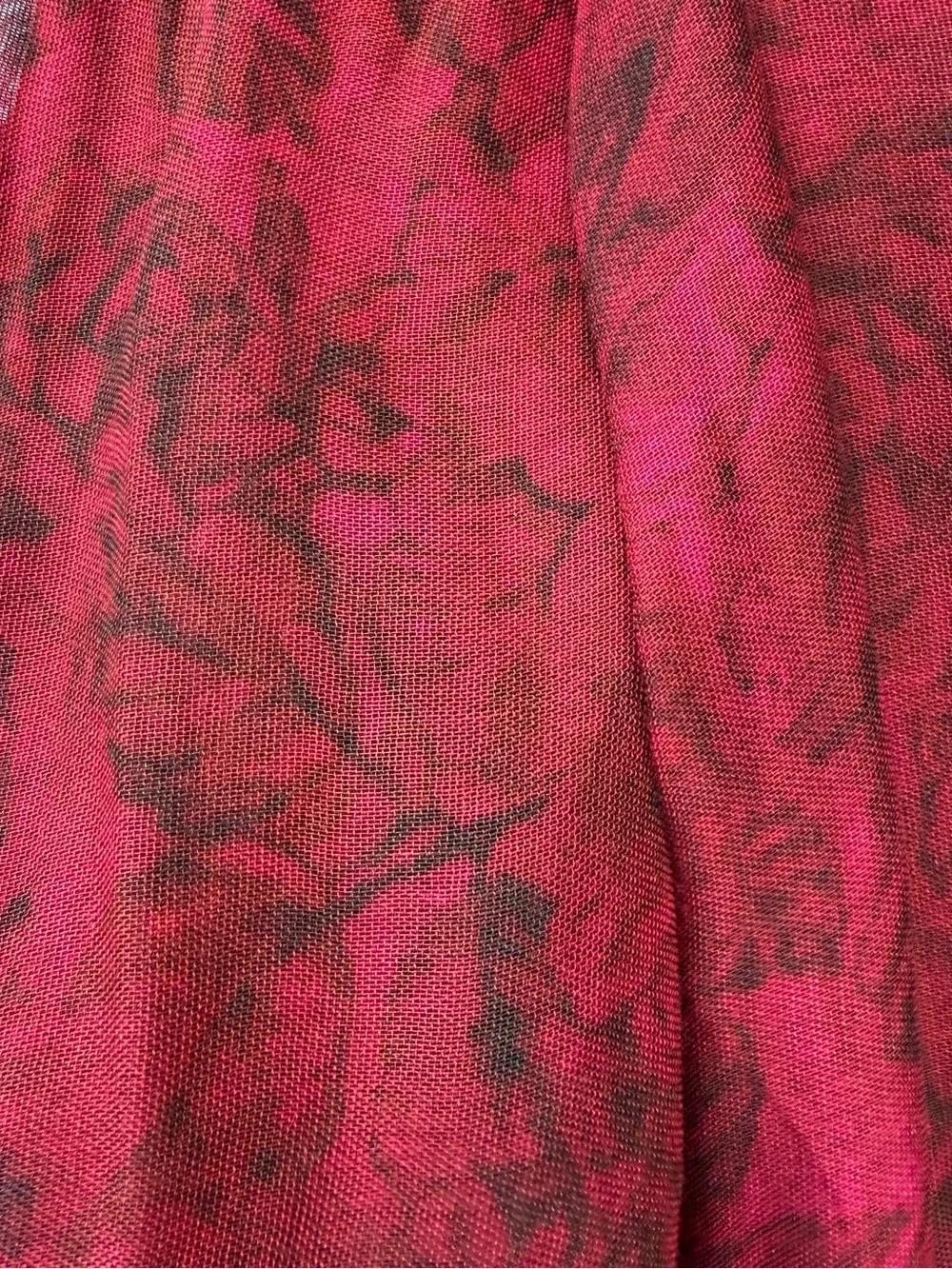 Patricia Nash Red Black Floral Oversized Wrap Shawl 76
